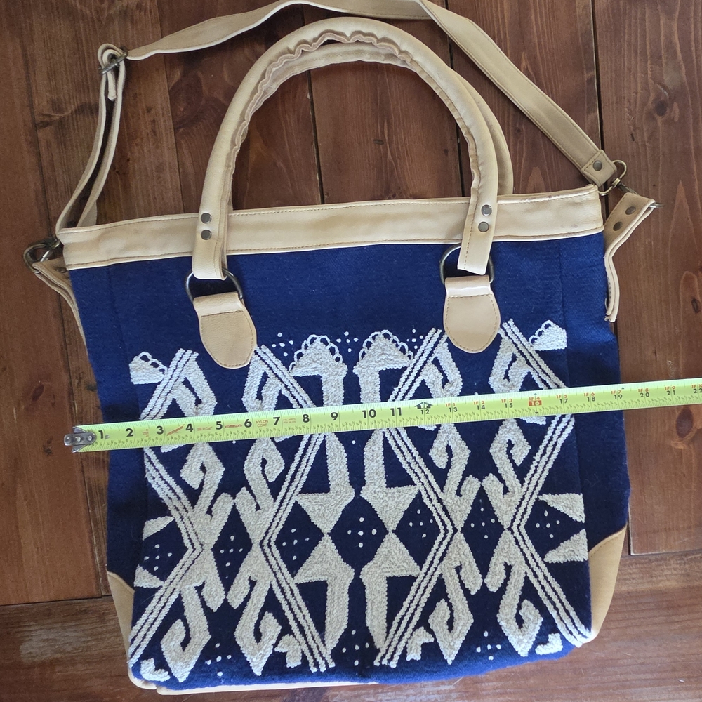 Noonday Collection Navy and Beige Tote